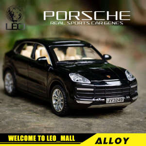 LEO 1:32 Porsche cayene sound and light effect alloy car model diecast toys for boys Car toys baby toys kids toys mainan kanak kanak lelaki