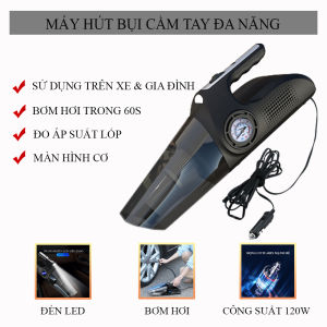 Máy hút bụi cầm tay kiêm bơm lốp xe cao cấp máy hút bụi mini đa năng 4 in 1 bơm lốp xe ô tô xe hơi ( Bảo hành 2 năm lỗi 1 đổi 1 trong 7 ngày )