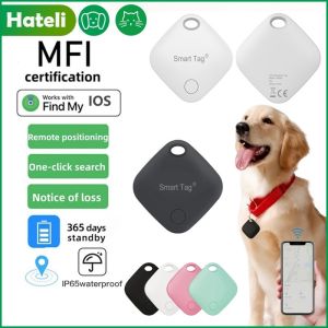 HATELI Smart Air Tag BluetoothTracker Pet Positioning Tag Tracker Cat Dog Finder Smart Tracking Device DedicatedLocator for Pets Kitten Puppy Collar Accessories IOS