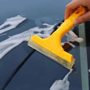 Dụng Cụ Cầm Tay Gạt Nước Dán Decal Lau Kính Xe Vệ Sinh Cửa Kính Lưỡi Gạt Silicon 11cm Cán Nhựa Nhỏ Gọn