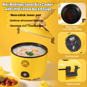 Household mini rice cooker with small yellow duck