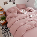 Dansunreve Washed Cotton Duvet Cover Single Queen Plain Quilt Cover Grey Blue Coffee Khaki Pink Quilt Cover King/Super King. 