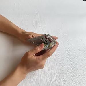 AE Mens Wallet ins Short style mens leather wallet can hold drivers license matte leather simple design for college students