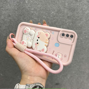Feadship Case for SAMSUNG a11 phone casing Softcase Silicone shockproof Cover new design aesthetic with holder for girls cute pink cat JTDTMZJ1