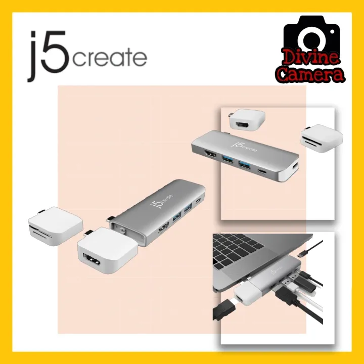 j5 create ULTRADRIVE Kit USB-C Dual-Display Modular Dock - Perfect for MacBook / MacBook Air / MacBook Pro JCD387