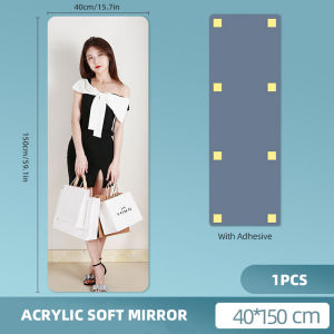 Acrylic mirror whole body wall glass sticker bathroom aesthetic full body mirror for living room salamin na dinidikit sa wall