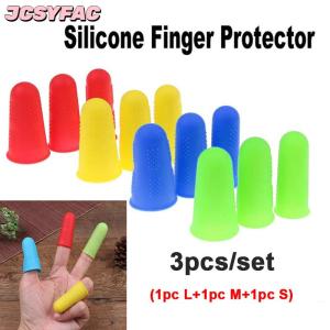 JCSYFAC 3 cái Silicone chống cắt chịu nhiệt ngón tay bảo vệ ngón tay cap nấu ăn công cụ