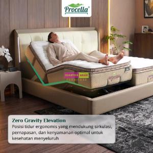 Procella Springbed kasur matras motion wellness ranjang santai ranjang adjustable resting degre memory foam plushtop euro top anti bacteria matras ergonomic ranjang ergonomic ranjang orthopedic Furniture kasur refleksi kanan kiri Divan Sandaran lampu