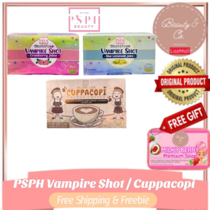PSPH Vampire Shot Cranberry Blue Lemonade, Cuppacopi Frothy Coffee [ORIGINAL]