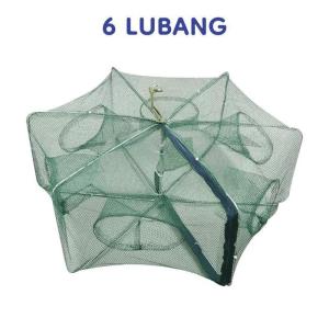 Miloku Bubu Perangkap Ikan 24 Lubang Jebakan Jaring Jala Lipat Udang Kepiting Sungai Danau Laut Alat Pancing Fish Trap Net