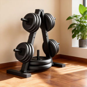 Barbell Weight Plate Organizer Rack Storage Rack for Fitness Equipment Barbell Display Stand