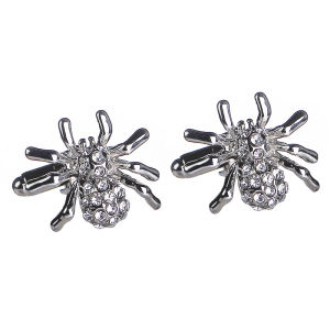 1Pair Personalized Insect Series Style Cufflinks Exquisite Spider Inlaid Rhinestone Mens French Shirt Cuff Links Accessories