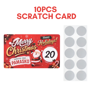 Christmas Scratch Card DIY Reward Handwritten Lucky Draw Cards Reward Sticker Kids Surprise Gift 20 50 100 200 500 1000 Blank