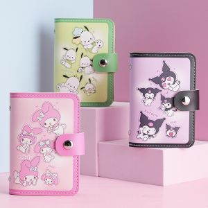 Kawaii Sanrio Wallet Cinnamoroll Bank Card Bag Id Credit Card Clip Cartoon Kuromi My Melody Pochacco Student Mini Wallet Multi Functional Multi Card Bag