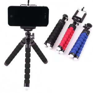 【NEW】Flexible Sponge Octopus Tripod Stand Phone Tripod Holder Collapsible Phone Selfie Stand with Wireless Remote - Octopus Tripod Handheld Stabilizer for Outdoor Desk Table Phone Holder Flexible Tripod Bracket Selfie Stand Mini Tripod for Camera