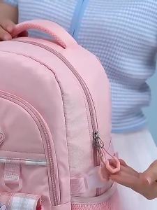 กระเป๋าเป้สะพายหลังน้ำหนักเบาสำหรับเด็กผู้หญิง My Melody โรงเรียนประถม ใหม่ ความจุขนาดใหญ่ คุณภาพสูง กันน้ำ กระเป๋าสะพายสองข้าง