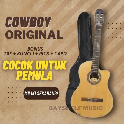 Gitar Cowboy Akustik Elektrik AW33 Original Classic Klasik CGC 100 NA/NS Nilon Nylon