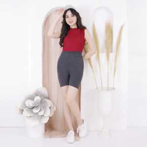 CELANA HOTPANTS WANITA HIGHWAIST IMPORT / LEGGING PENDEK 3per4 / LEJING MURAH