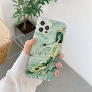 Gold Sand Marble Design PC+TPU iPhone Case with Bracelet for iPhone 14 13 12 Pro ProMax 11 11ProMax X XS XR XSmax 7 8 7Plus 8Plus SE 2020 iPhone Casing Cover