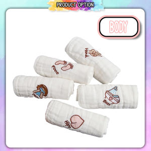 [iRojak] 5pcs 6 Layers Baby Handkerchief Cotton Face Towel Baby Newborn Saliva Towel 宝宝口水巾 Tuala Baby - BB08