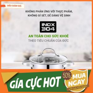 Nồi inox 304 cao cấp 5 đáy Kalpen Lermat size 20cm bảo hành 10 năm