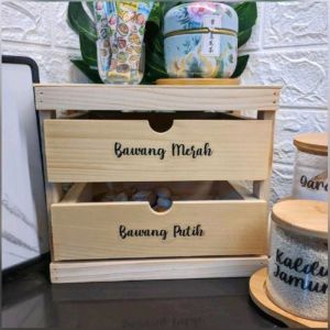 RAK LACI RAK BUMBU DAPUR RAK BAWANG SUSUN 3 MINIMALIS PREMIUM