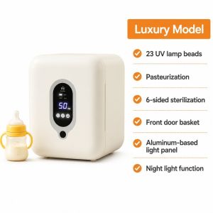 Premium 25L UVC Sterilizer Dryer Cabinet For Baby Bottles 99.9% Sterilization Rate Touch Control 4 Working Modes Baby Feeding Gear Disinfection Storage Box