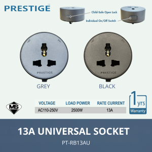 PRESTIGE Track 50cm Socket & Module Adapter Soket Trek Penyesuai Plug Electric 8000W Palam Elektrik Set Extension Cords