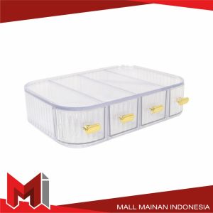 MallMainan-C1073 Rak Laci Mini Kristal Akrilik Transparan Organizer Meja Laci Mini Aksesoris