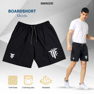 Celana Pendek Pria Wanita - Black - Boardshort - HandGraff