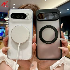 For Magnetic Folding Stand Case for Google Pixel 10 9 8 7 6 Pro XL 6A 7A 8A 9A Bracket Holder Shockproof Clear Cover
