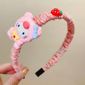 Bando Bandana Scrunchie Scrunchy Kerut Kecil Karakter Sanrio Cinnamoroll Purin Korumi Melody Hello Kitty Perempuan Wanita Cewek Anak Asesoris Korea Korean Style Fashion Headband Ruffle