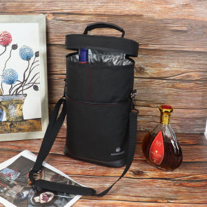 WESSLECO Leakproof Custom 2 Bottles Tote Storage Carrier Portable Insulated Wine Cooler Bag