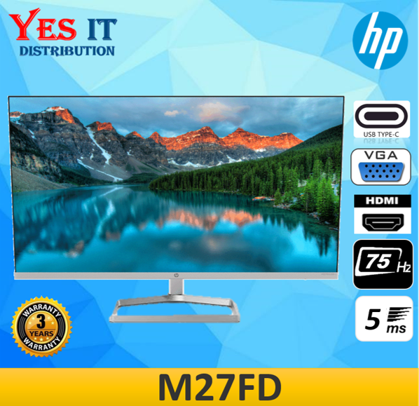 HP M27FD 27" FHD (1920 x 1080) 5ms 75Hz IPS Monitor ( VGA, HDMI, USB-C ...