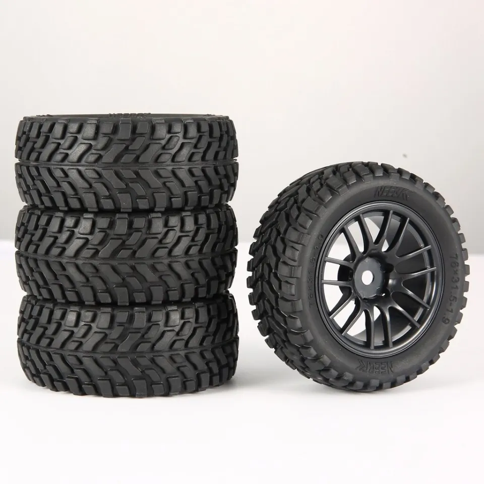 4PCS 110mm RC Crawler Tires - 12mm Hex Wheel Rims For Axial SCX10 TRX4 D90 Cars