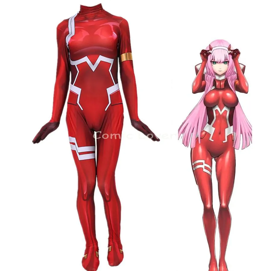 Darling in the Franxx 02 Bodysuit Cosplay Costumes Jumpsuit Zero Two Anime  Wig Women Halloween Party Carnival Catsuit | Lazada PH