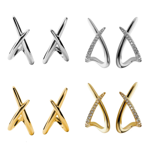 Phong cách nhẹ qua Studs Bông tai trang sức có tính năng mạnh mẽ vàng hoặc tấm phủ màu bạc lý tưởng cho mọi lứa tuổi