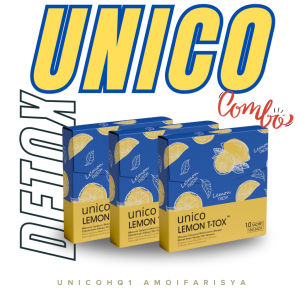 Fast deliveryUNICO LEMON T-TOX [COMBO 3 ] X 10 Packets Halal Skinny Detox Drink