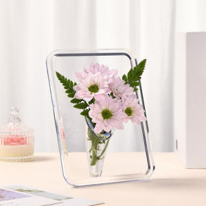 [Energetic] แจกันกรอบรูปทำจากอะคริลิคแจกันดอกไม้ไฮโดรโปนิกส์ทันสมัยที่วางต้นไม้ประดับบ้านของขวัญงานแต่งงานโต๊ะกลางตกแต่ง