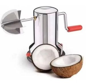 Stainless Steel Coconut Scraper Grater Shredder Tool with 5 Sharp Blades - Multipurpose Manual Coconut Meat Peeler & Fish Scale Remover