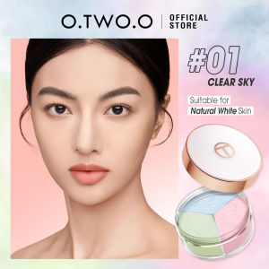 O.TWO.O Loose Powder Zero Sebum Oil Control Matte Finish 3 Colors Redness Imperfection Corrector Setting Powders Three Grid