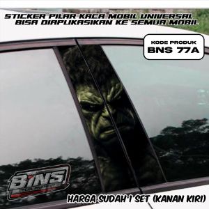STIKER PILAR PINTU MOBIL HULK UNIVERSAL SATU SET KANAN KIRI - STIKER COCOK UNTUK SEMUA MOBIL - 420 Design