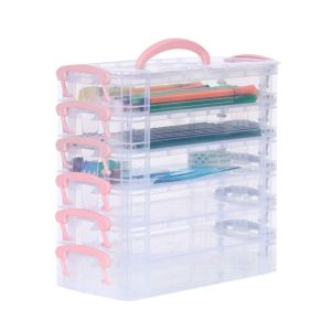 YESMILE Màu Hộp cọ vẽ Màu Nước 3/6 lớp Đựng màu nước Hoạt hình Có thể tháo rời Hộp đựng bút Sinh viên