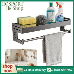 【HPS】 Simple Installation Punch-Free Spice Rack with Hooks for Kitchen Wall Mount and Seasoning Storage