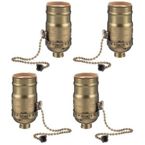 ที่ยึดโคมไฟ E26ฐานสกรูหลอดไฟ LED ทนอุณหภูมิสูงพื้นผิวอลูมิเนียมสำหรับให้แสงสว่าง4แพ็ค