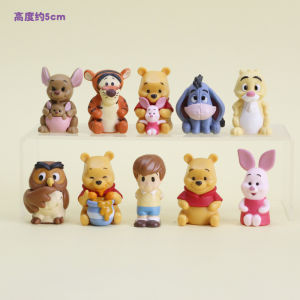 (READY STOCK) Disney Pooh Tigger Piglet Eeyore Kanga Roo Rabbit Cake Decoration Topper Toys Action Figure 小熊维尼摆件卡通