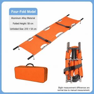 4 Fold Stretcher Portable Patient Transfer Lightweight Durable Multi Scenario