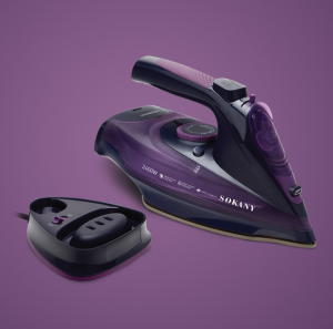 SOKANY CORDLESS PORTABLE STEAM IRON STEAM SETERIKA WAP TANPA WAYAR MUDAH ALIH
