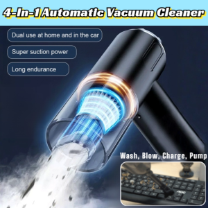 4-In-1 Automatic Vacuum Cleaner Wash Blow Charge And Pump  Cordless Portable Suction Duster  Lightweight Handheld Blower  Automatic Powerful Vacuum Cleaner