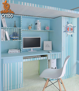 WALLPAPER DINDING +/-9m +/-4.5m 1m garis biru acak Sticker Tembok Ruang Tamu Kamar Tidur Sudah Ada Lem